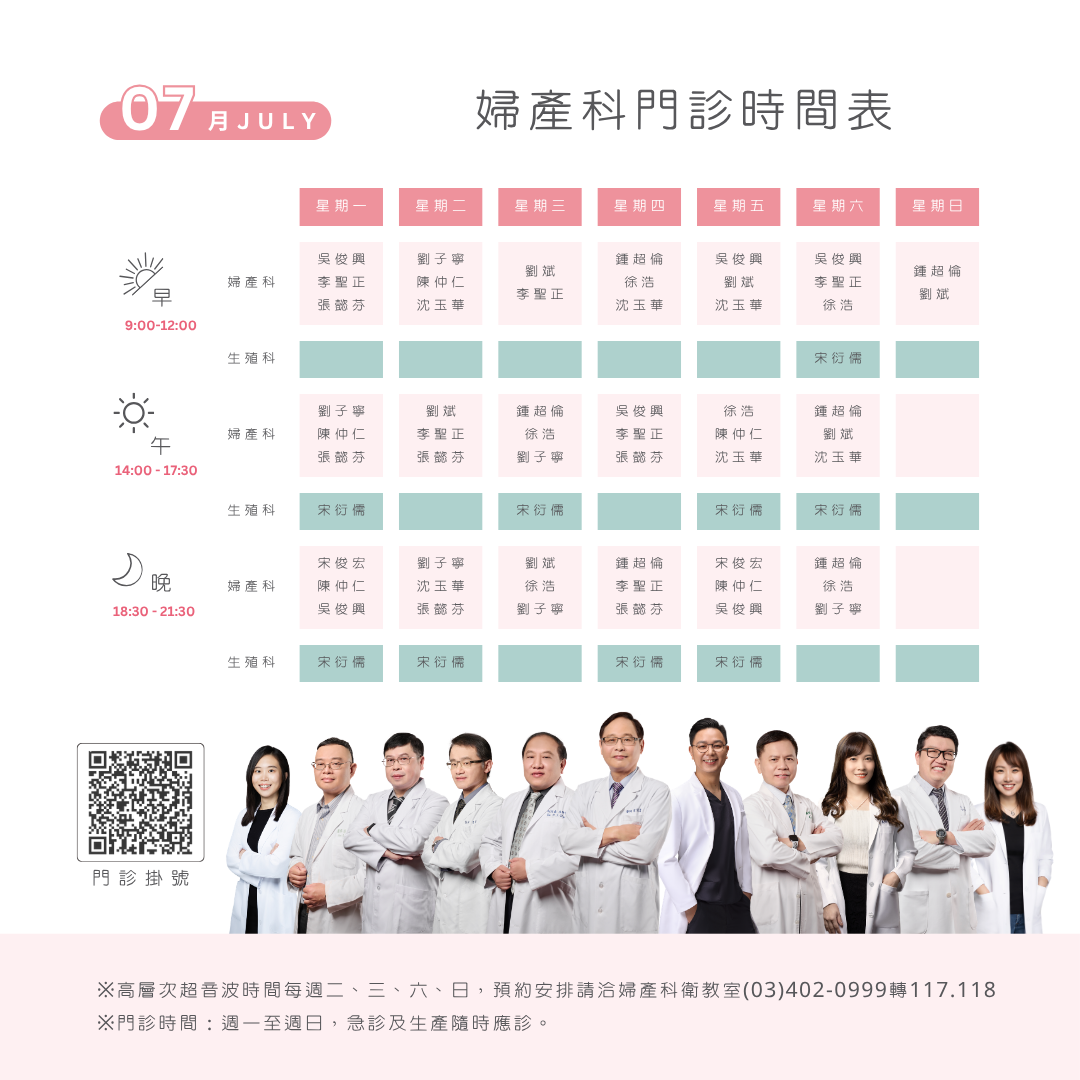 七月門診婦科